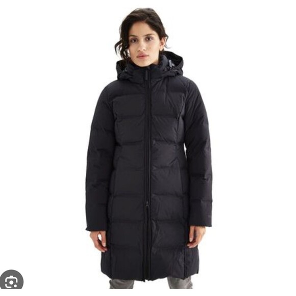LOLE Katie L. Edition Down Jacket Coat Puffer S Black Full Zip Long Winter B72 - Picture 1 of 9